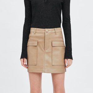 Faux Leather Mini Skirt